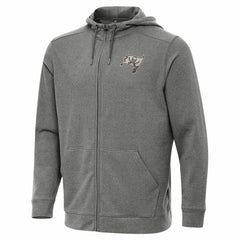 Tampa Bay Buccaneers Antigua Effortless Full-Zip Hoodie Jacket Heather Black - NFL