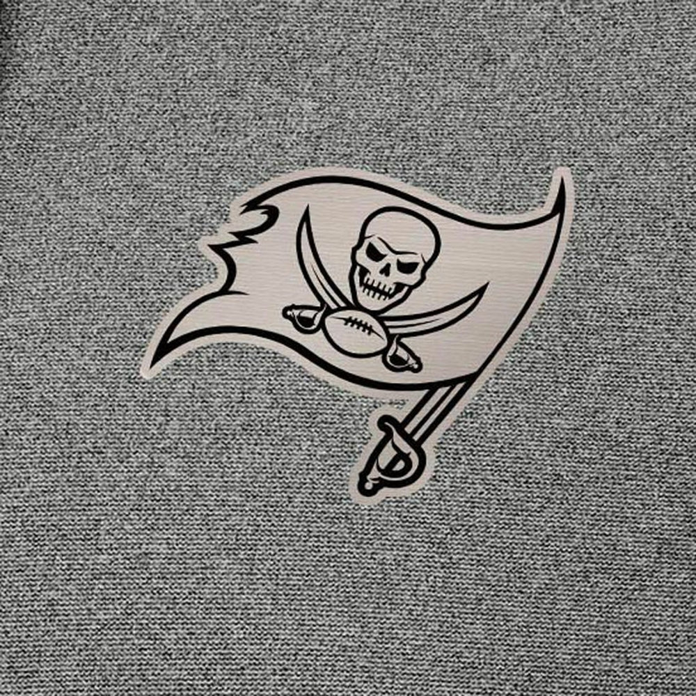 Tampa Bay Buccaneers Antigua Effortless Full-Zip Hoodie Jacket Heather Black - NFL