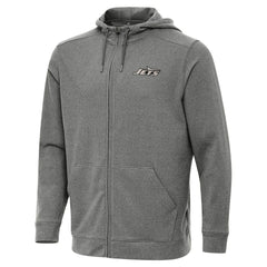 New York Jets Antigua Effortless Full-Zip Hoodie Jacket Heather Black - NFL