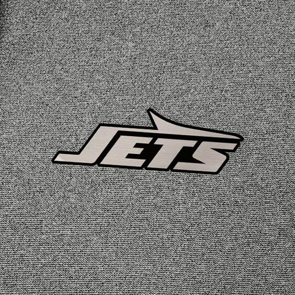 New York Jets Antigua Effortless Full-Zip Hoodie Jacket Heather Black - NFL