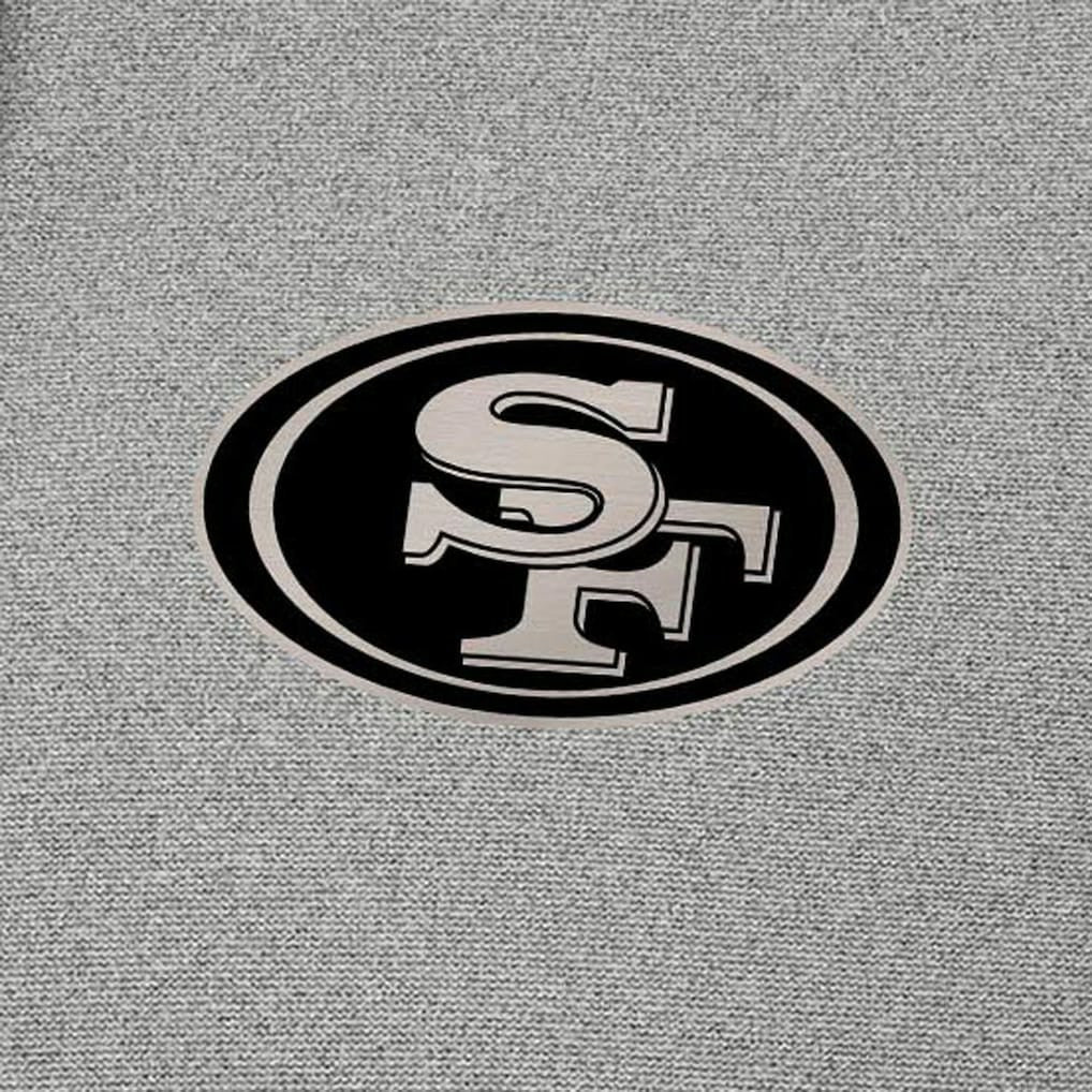 San Francisco 49ers Antigua Effortless Full-Zip Hoodie Jacket Heather Gray - NFL