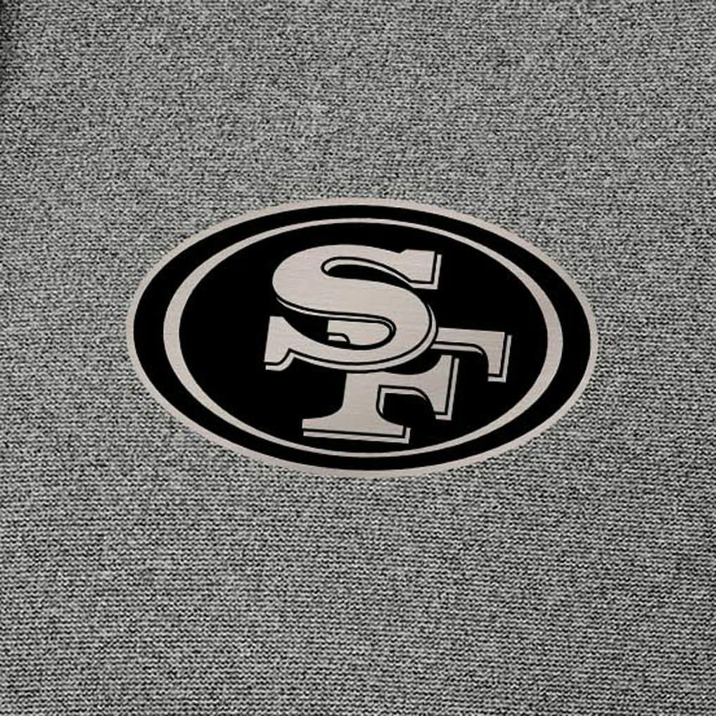 San Francisco 49ers Antigua Effortless Full-Zip Hoodie Jacket Heather Black - NFL