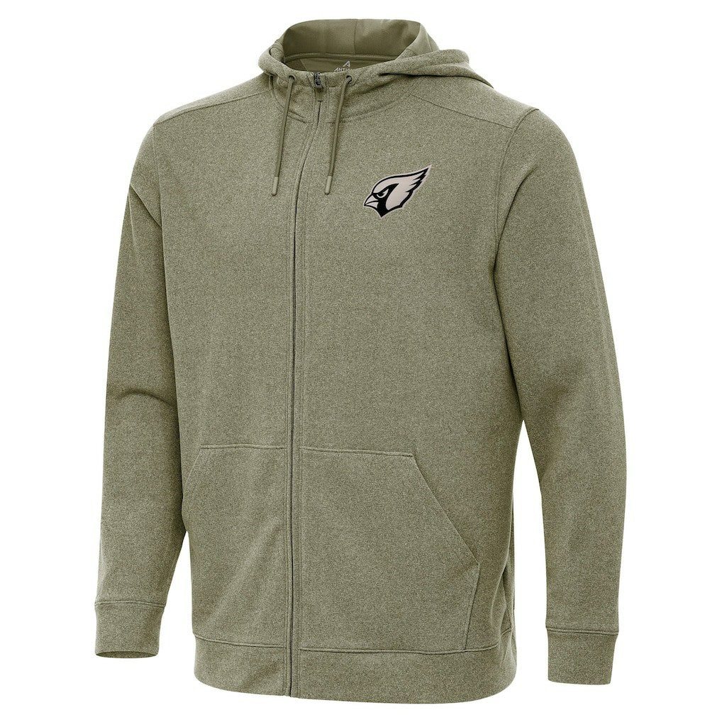 Arizona Cardinals Antigua Effortless Full-Zip Hoodie Jacket Olive - NFL