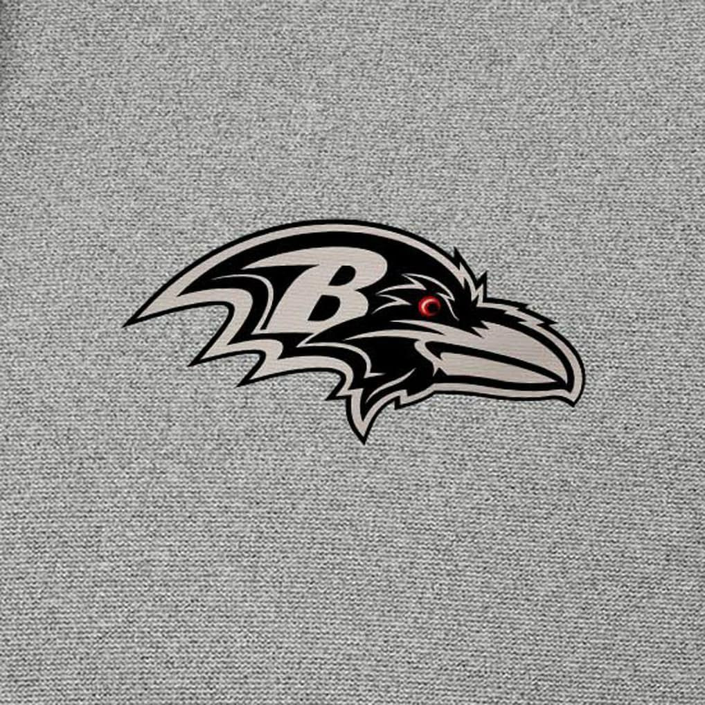 Baltimore Ravens Antigua Effortless Full-Zip Hoodie Jacket Heather Gray - NFL