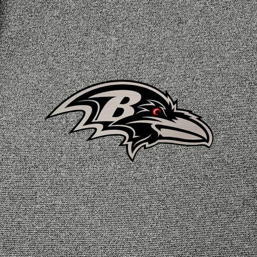 Baltimore Ravens Antigua Effortless Full-Zip Hoodie Jacket Heather Black - NFL