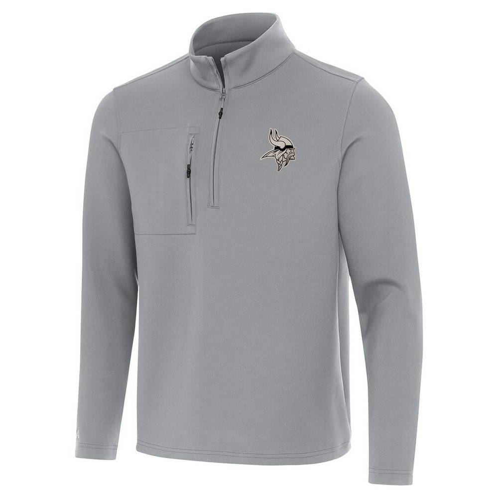 Minnesota Vikings Antigua Insider Quarter-Zip Jacket Gray - NFL