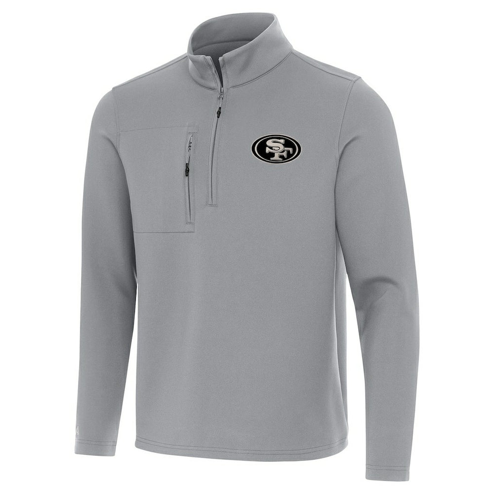 San Francisco 49ers Antigua Insider Quarter-Zip Jacket Gray - NFL