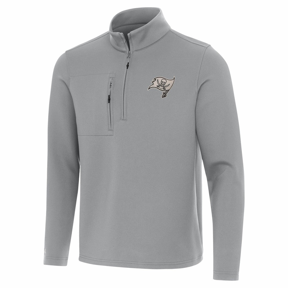 Tampa Bay Buccaneers Antigua Insider Quarter-Zip Jacket Gray - NFL