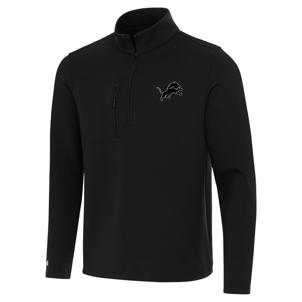 Detroit Lions Antigua Insider Quarter-Zip Jacket Black - NFL