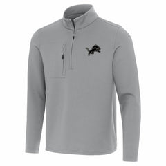 Detroit Lions Antigua Insider Quarter-Zip Jacket Gray - NFL