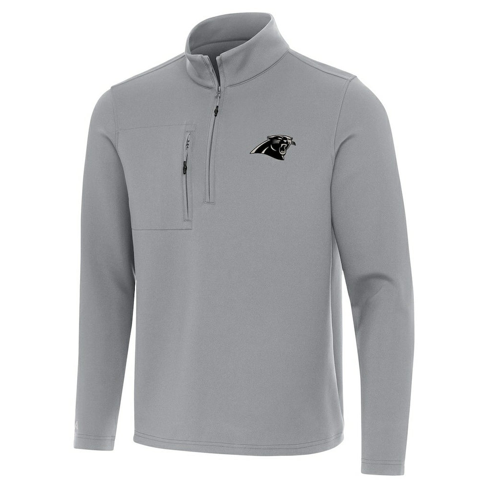 Carolina Panthers Antigua Insider Quarter-Zip Jacket Gray - NFL