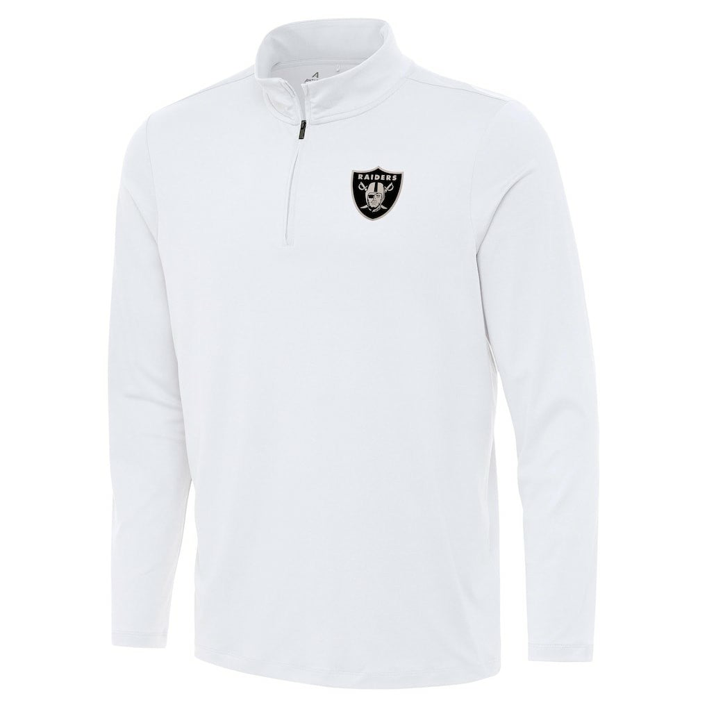 Las Vegas Raiders Antigua Reprocess Quarter-Zip Top White - NFL