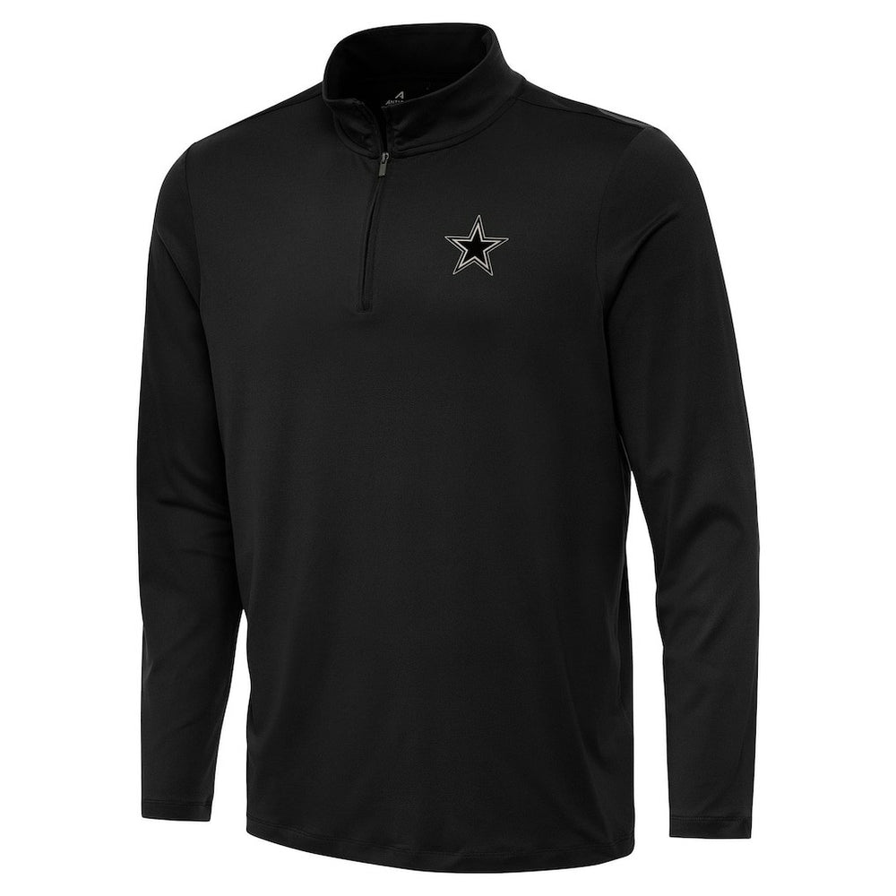 Dallas Cowboys Antigua Reprocess Quarter-Zip Top Black - NFL