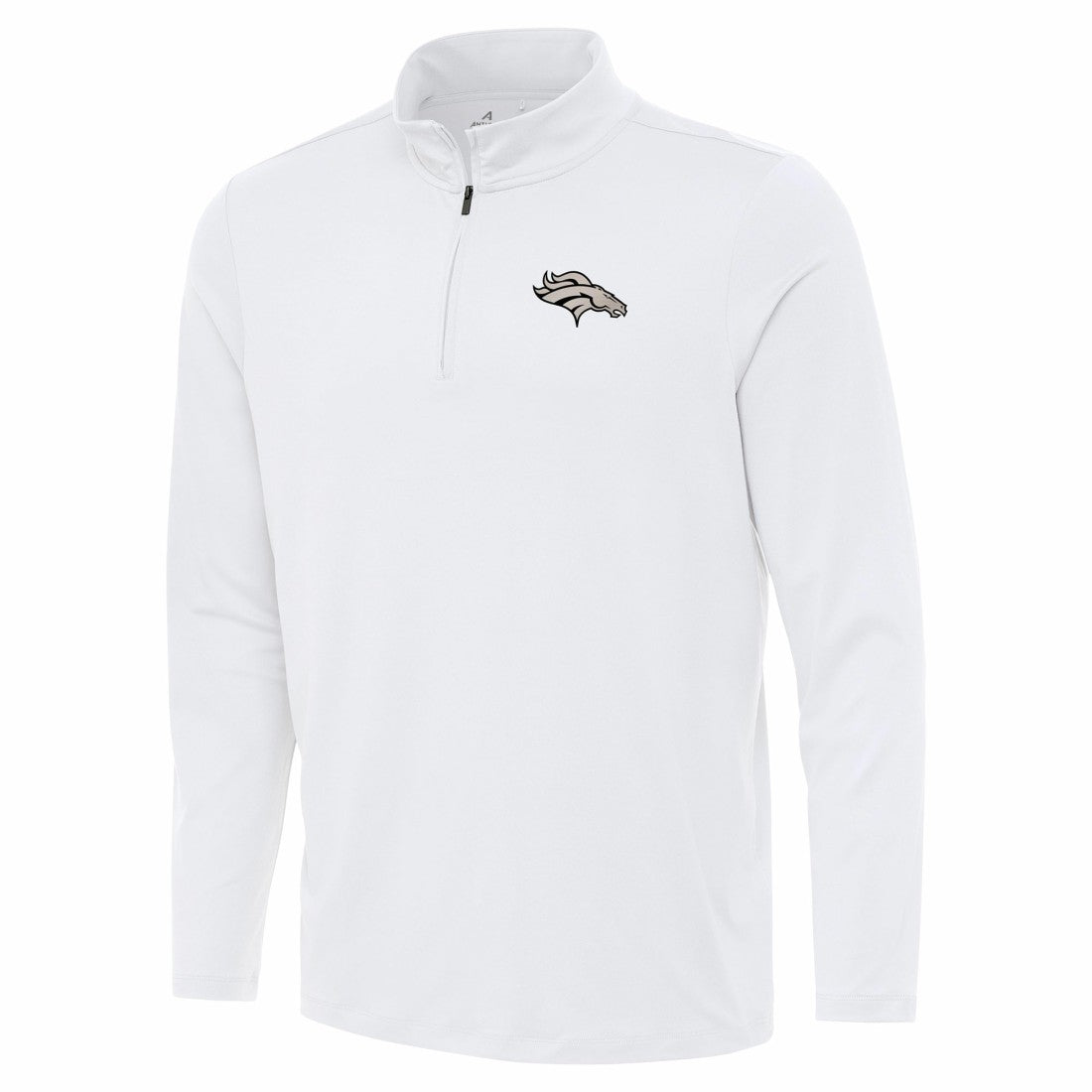 Denver Broncos Antigua Reprocess Quarter-Zip Top White - NFL