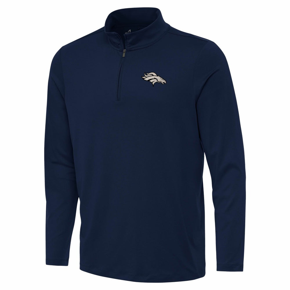 Denver Broncos Antigua Reprocess Quarter-Zip Top Navy - NFL