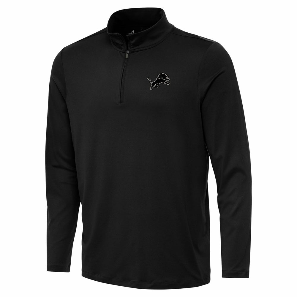 Detroit Lions Antigua Reprocess Quarter-Zip Top Black - NFL