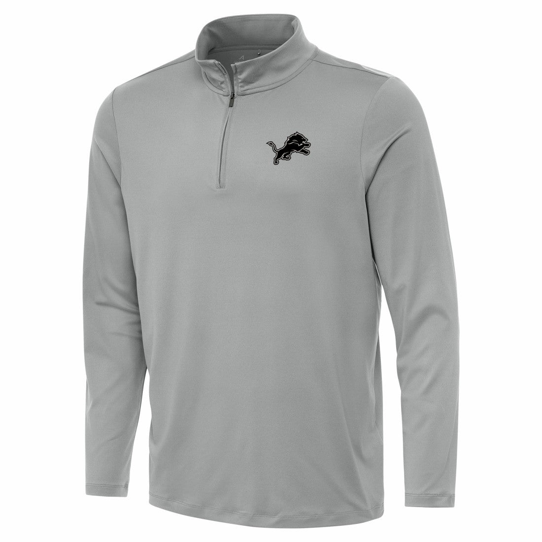 Detroit Lions Antigua Reprocess Quarter-Zip Top Gray - NFL