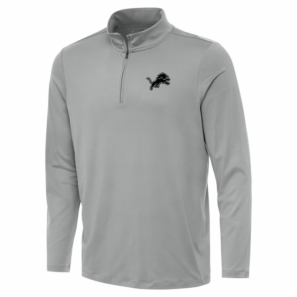 Detroit Lions Antigua Reprocess Quarter-Zip Top Gray - NFL