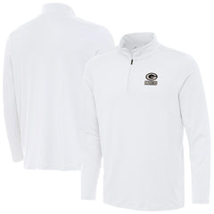 Green Bay Packers Antigua Reprocess Quarter-Zip Top White - NFL