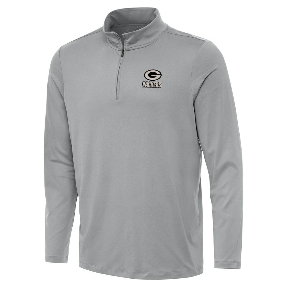 Green Bay Packers Antigua Reprocess Quarter-Zip Top Gray - NFL