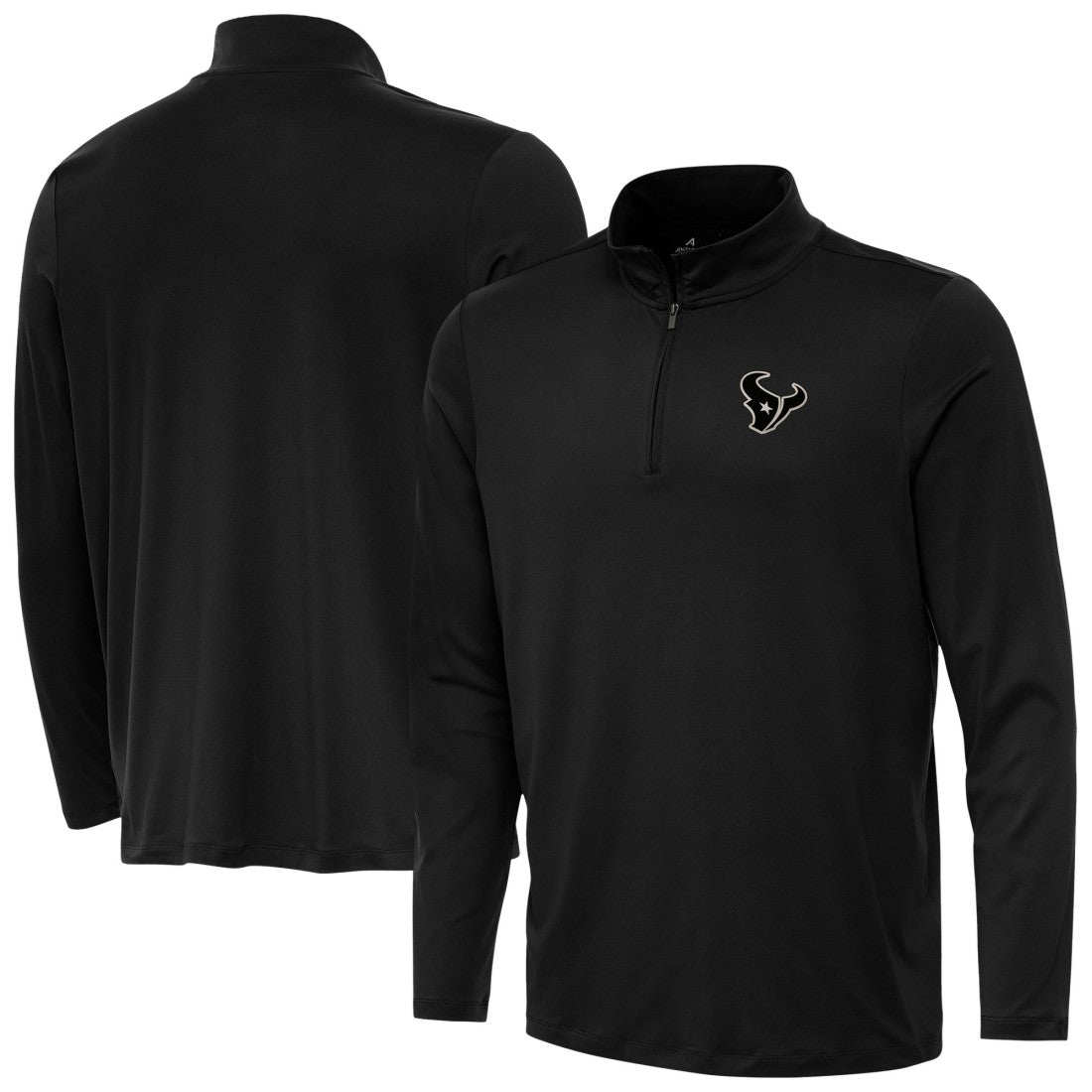 Houston Texans Antigua Reprocess Quarter-Zip Top Black - NFL