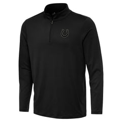 Indianapolis Colts Antigua Reprocess Quarter-Zip Top Black - NFL