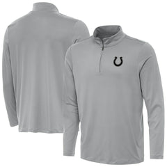 Indianapolis Colts Antigua Reprocess Quarter-Zip Top Gray - NFL