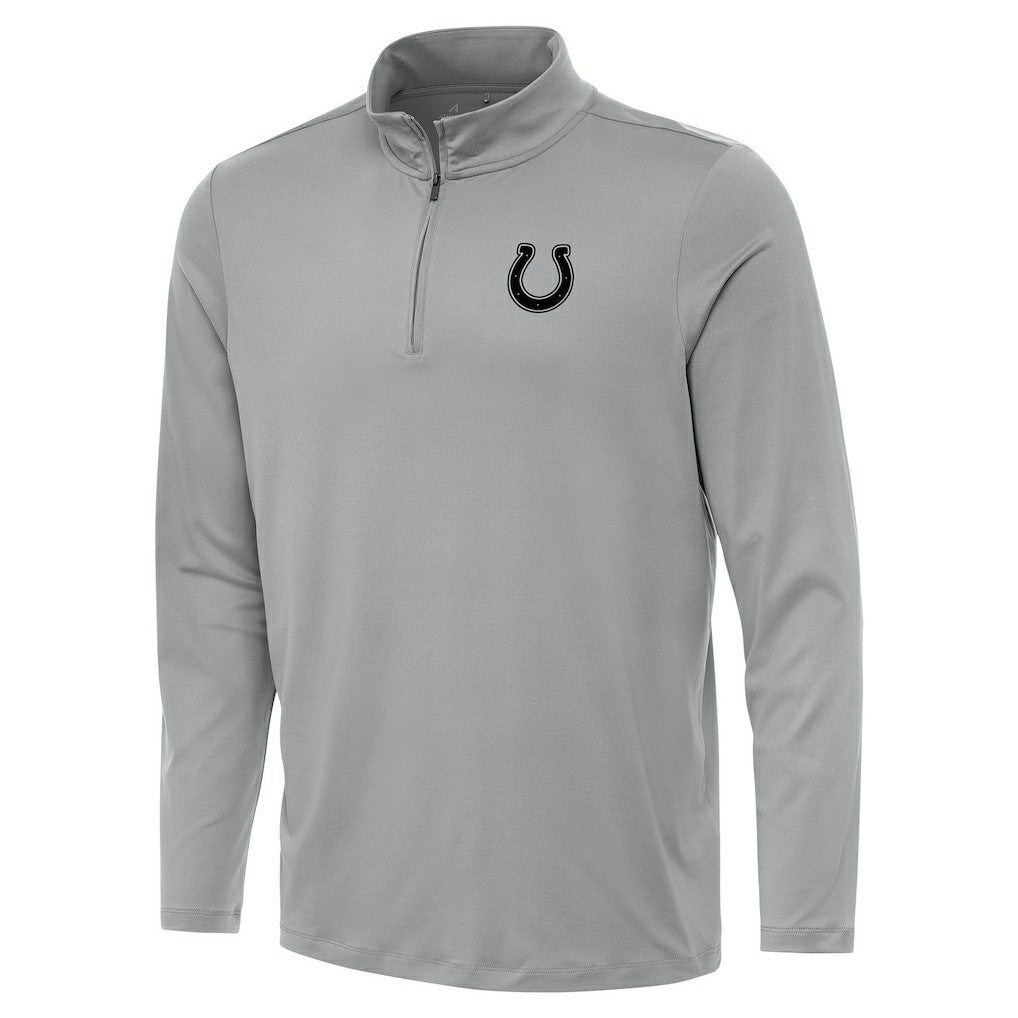 Indianapolis Colts Antigua Reprocess Quarter-Zip Top Gray - NFL