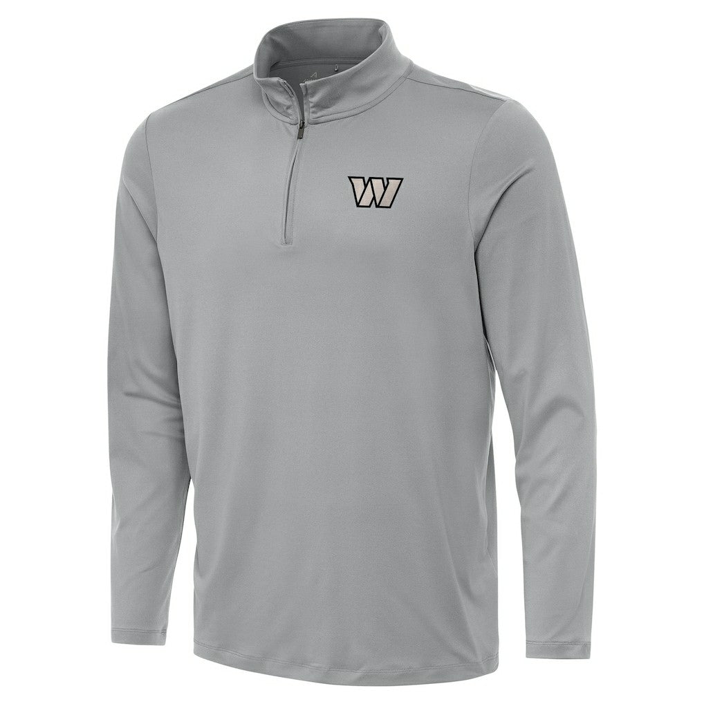 Washington Commanders Antigua Reprocess Quarter-Zip Top Gray - NFL