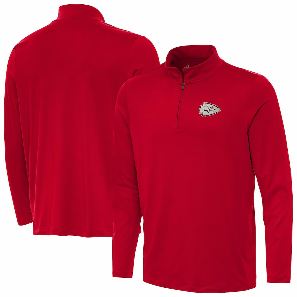 Kansas City Chiefs Antigua Reprocess Quarter-Zip Top Red - NFL