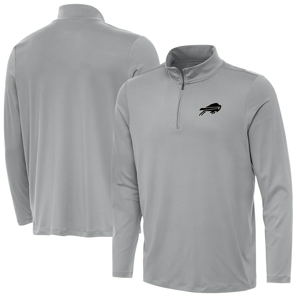 Buffalo Bills Antigua Reprocess Quarter-Zip Top Gray - NFL