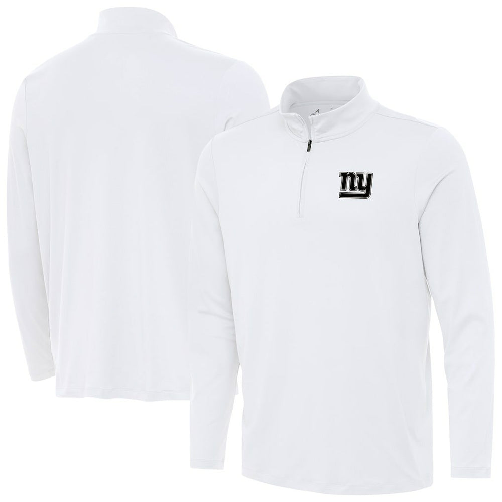 New York Giants Antigua Reprocess Quarter-Zip Top White - NFL