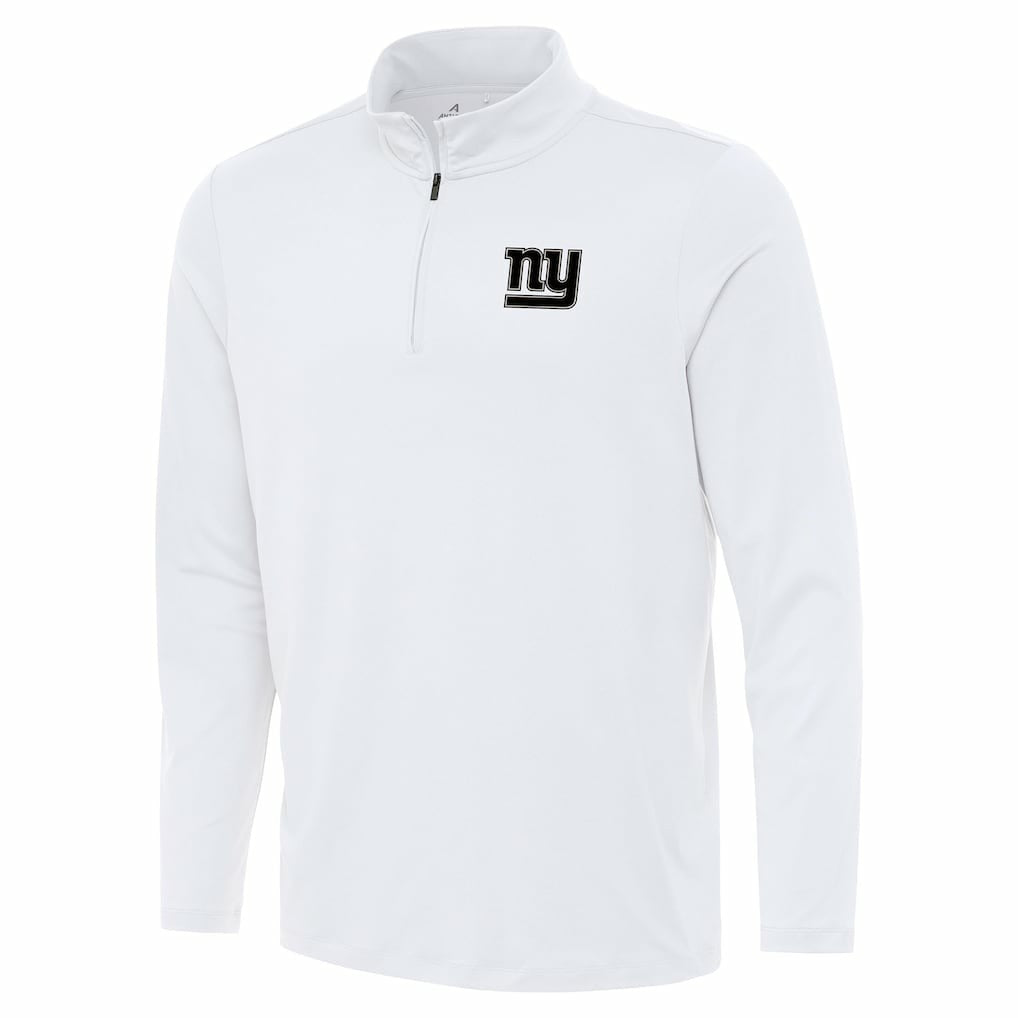 New York Giants Antigua Reprocess Quarter-Zip Top White - NFL