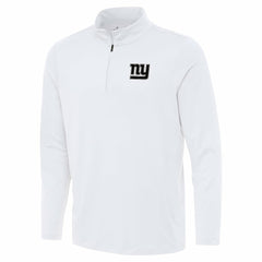 New York Giants Antigua Reprocess Quarter-Zip Top White - NFL