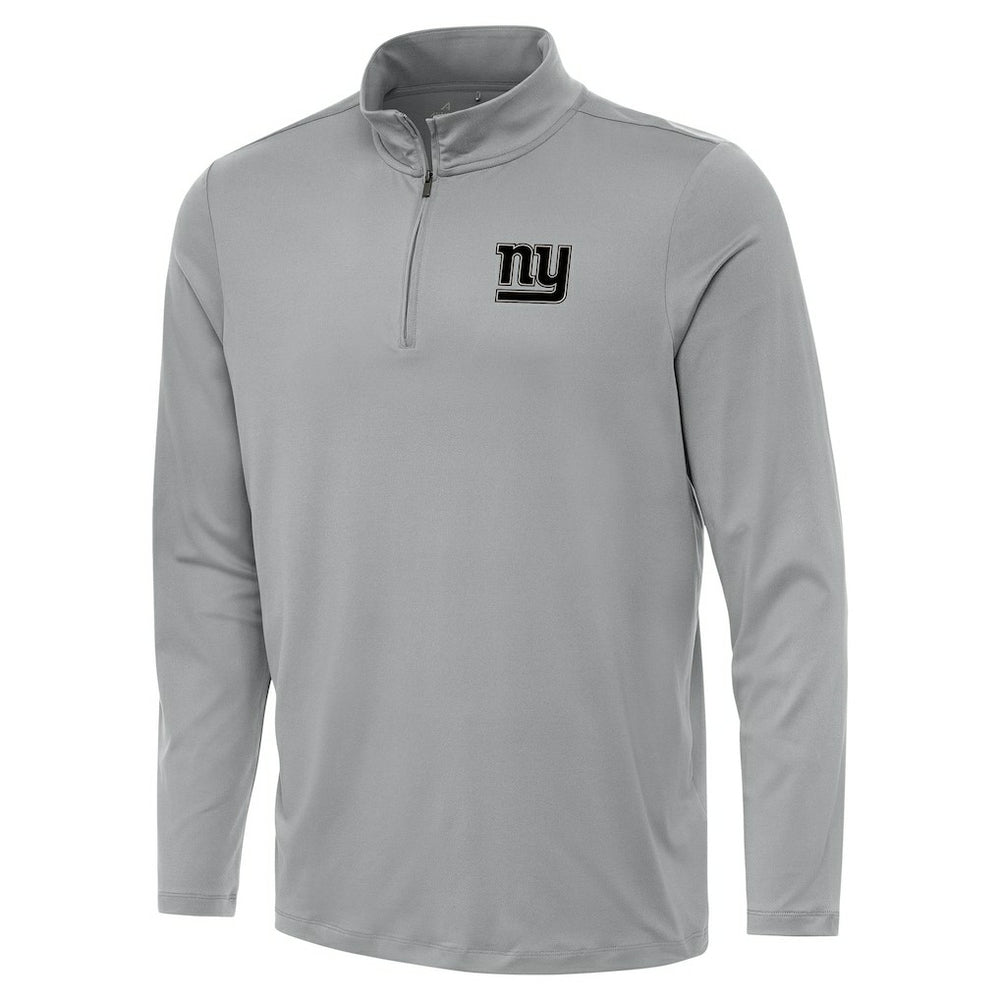 New York Giants Antigua Reprocess Quarter-Zip Top Gray - NFL