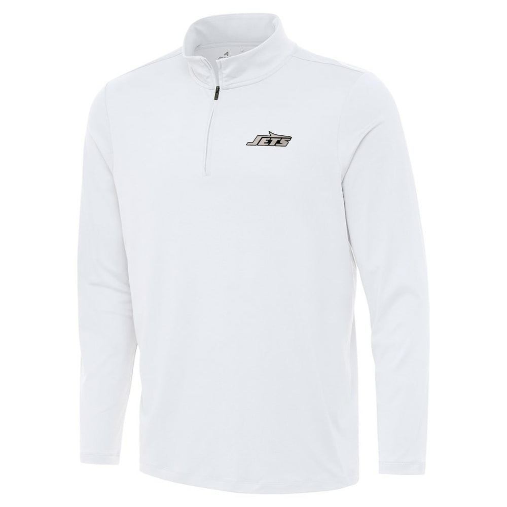 New York Jets Antigua Reprocess Quarter-Zip Top White - NFL