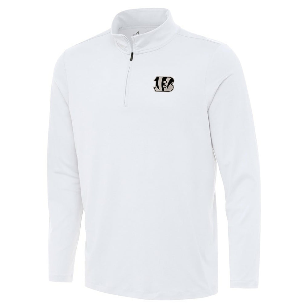 Cincinnati Bengals Antigua Reprocess Quarter-Zip Top White - NFL