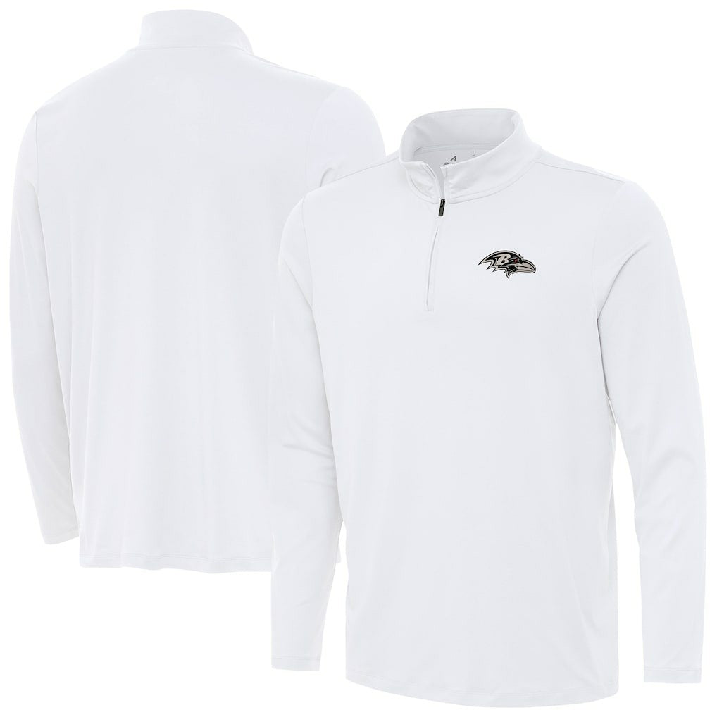 Baltimore Ravens Antigua Reprocess Quarter-Zip Top White - NFL