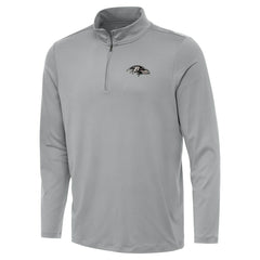 Baltimore Ravens Antigua Reprocess Quarter-Zip Top Gray - NFL