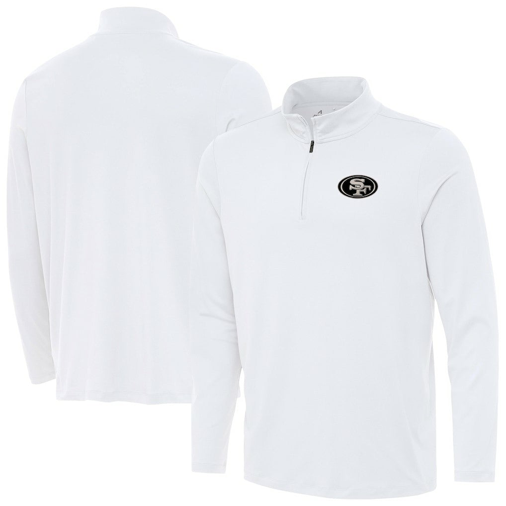 San Francisco 49ers Antigua Reprocess Quarter-Zip Top White - NFL