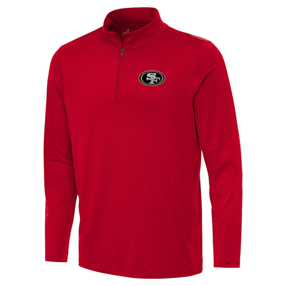 San Francisco 49ers Antigua Reprocess Quarter-Zip Top Scarlet - NFL