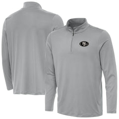 San Francisco 49ers Antigua Reprocess Quarter-Zip Top Gray - NFL