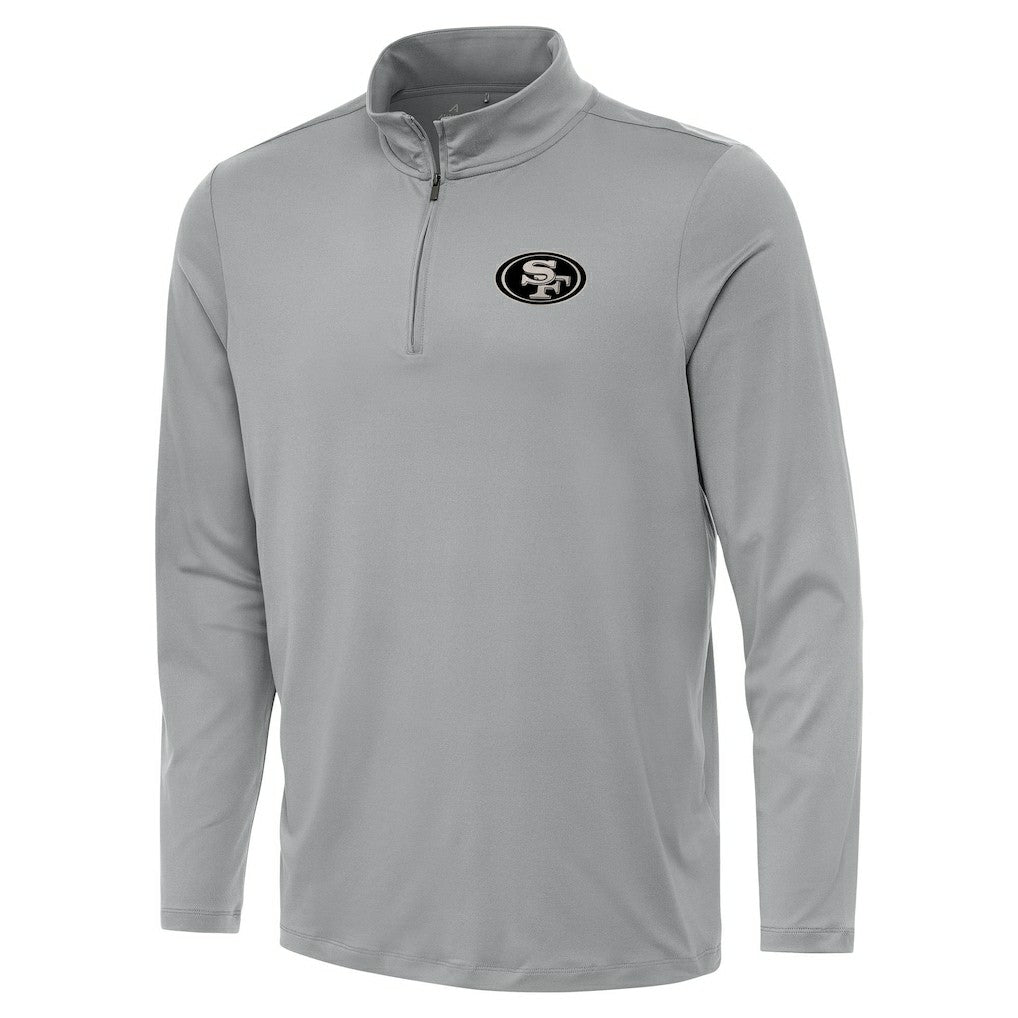 San Francisco 49ers Antigua Reprocess Quarter-Zip Top Gray - NFL
