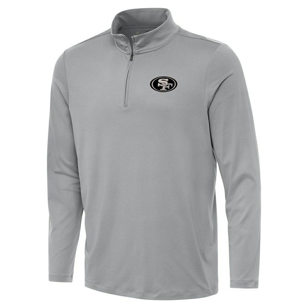 San Francisco 49ers Antigua Reprocess Quarter-Zip Top Gray - NFL