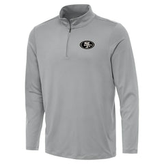 San Francisco 49ers Antigua Reprocess Quarter-Zip Top Gray - NFL