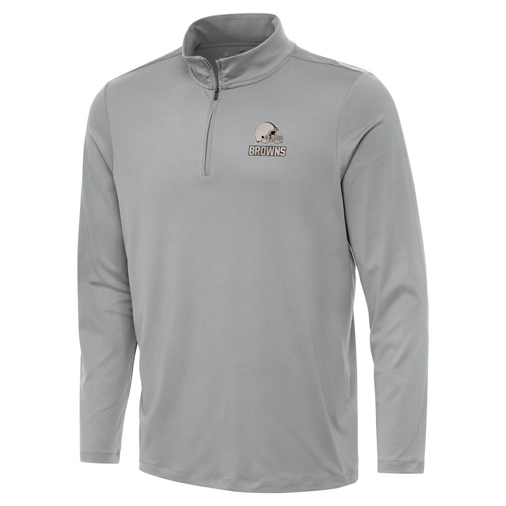 Cleveland Browns Antigua Reprocess Quarter-Zip Top Gray - NFL