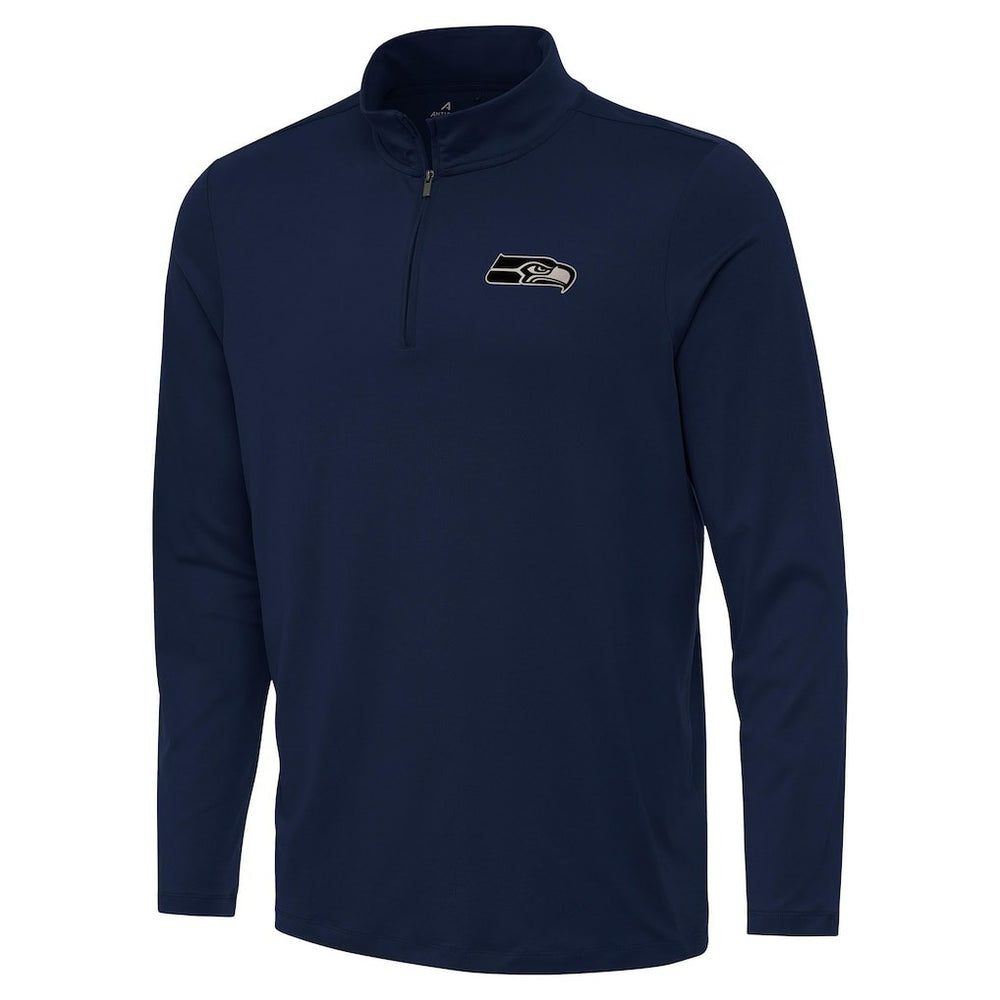 Seattle Seahawks Antigua Reprocess Quarter-Zip Top College Navy - NFL