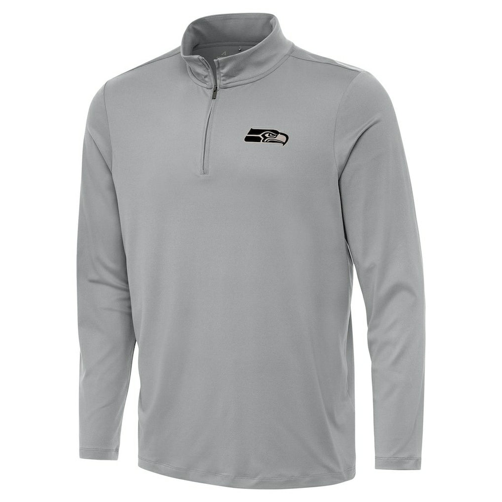 Seattle Seahawks Antigua Reprocess Quarter-Zip Top Gray - NFL