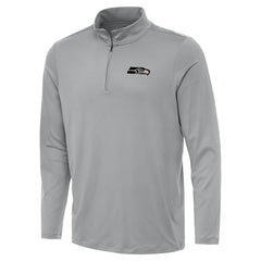 Seattle Seahawks Antigua Reprocess Quarter-Zip Top Gray - NFL