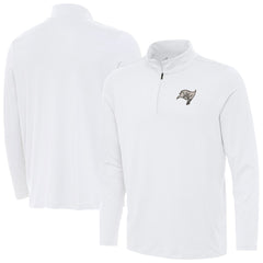 Tampa Bay Buccaneers Antigua Reprocess Quarter-Zip Top White - NFL